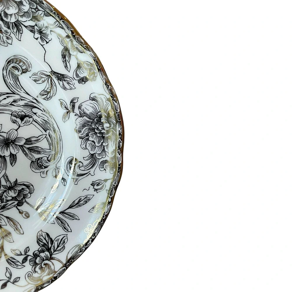 222 Fifth Hawthorne Gold 8.5” Salad Plates Set of 4 NEW